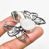 Rainbow Moonstone Gemstone Handmade 925 Silver Plated Jewelry Pendant 1.62"