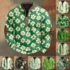 Men's St. Patrick's Day Vintage Casual Zip Sweatshirt Outdoor Casual Top