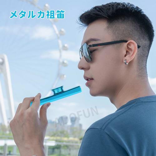ADOFUN Kazoo, Metal Musical Instrument for Music Lovers, Musical Toy for Classrooms, Banquets, Parties, Meditation, Beginners, 8 Diaphragms, Storage B