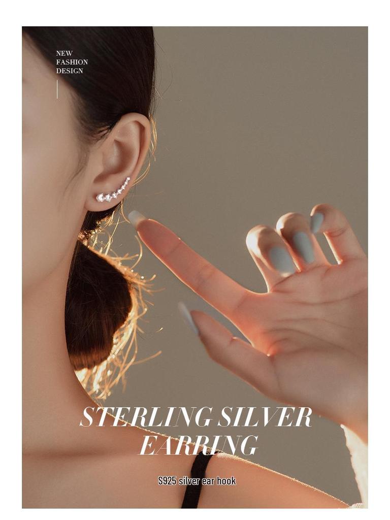 Серьги из серебра 925 пробы с цирконами Banyan Tree - Элегантные и стильные серьги-крючки для женщин