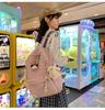 Рюкзак Harajuku в корейском стиле для девочек — большая вместимость, однотонный цвет, идеально подходит для старшеклассников и учащихся младших классов.