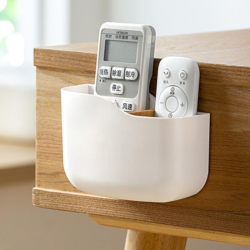 Настенный стеллаж для хранения вещей, многофункциональный органайзер, ящик для хранения пульта дистанционного управления для телевизора, кондиционера, телефонной вилки, подвесной держатель