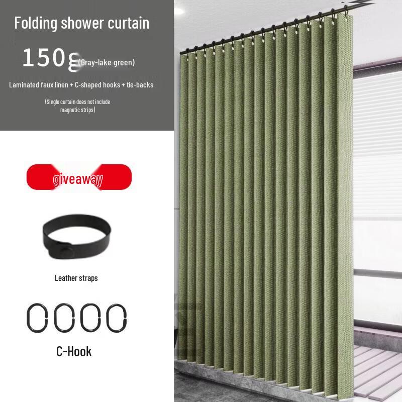 Folding Shower Curtain Partition