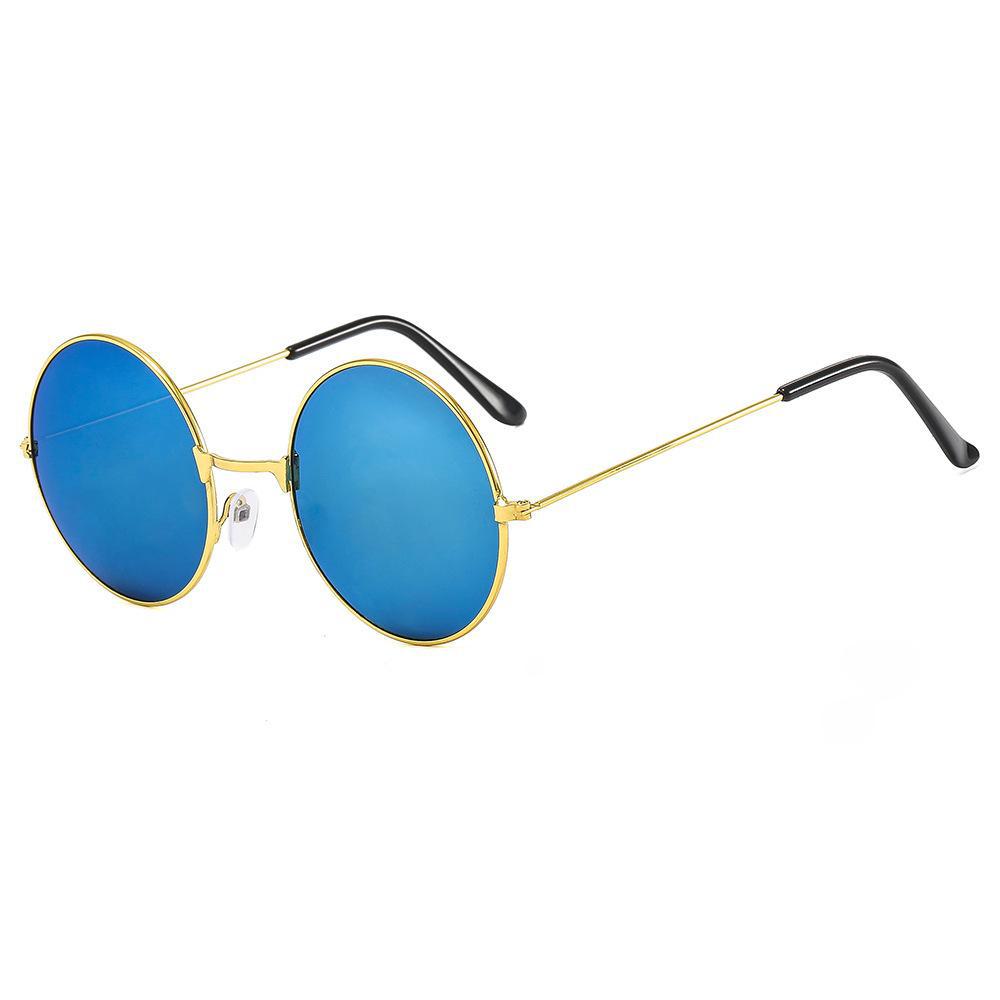 Retro Round Frame Sunglasses for Kids: Colorful Reflective Lenses for Boys, Girls, and Babies.