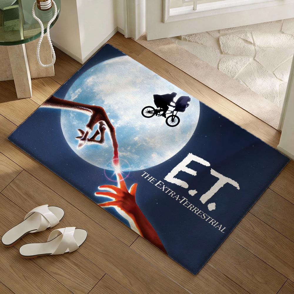 MovieE.T. Floor Mat Soft Flannel Non-Slip Door Mat - Thickened Rug for Living Room Home Decor