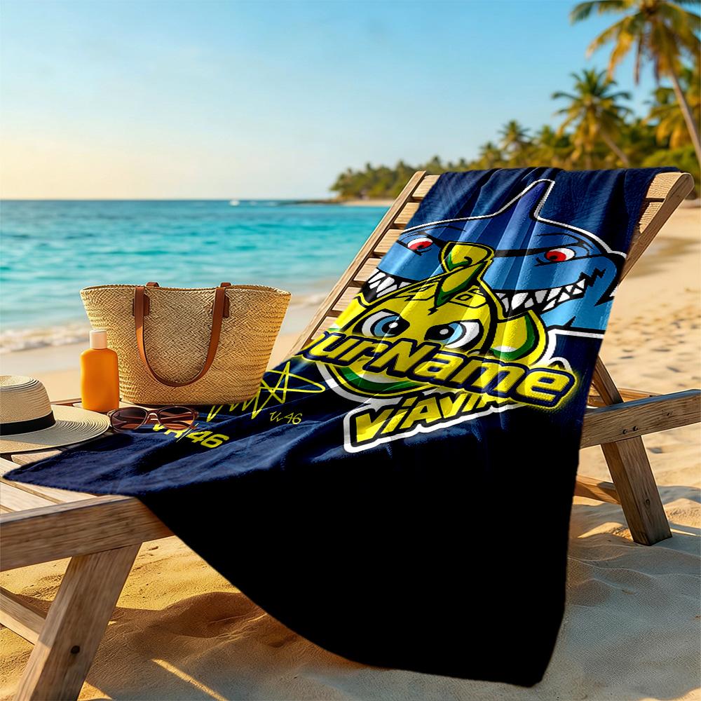 Doctor46 Customized Name Beach Towel High Absorbency Quickdry Suitable For Swimming Gym Camping Yoga Vacation