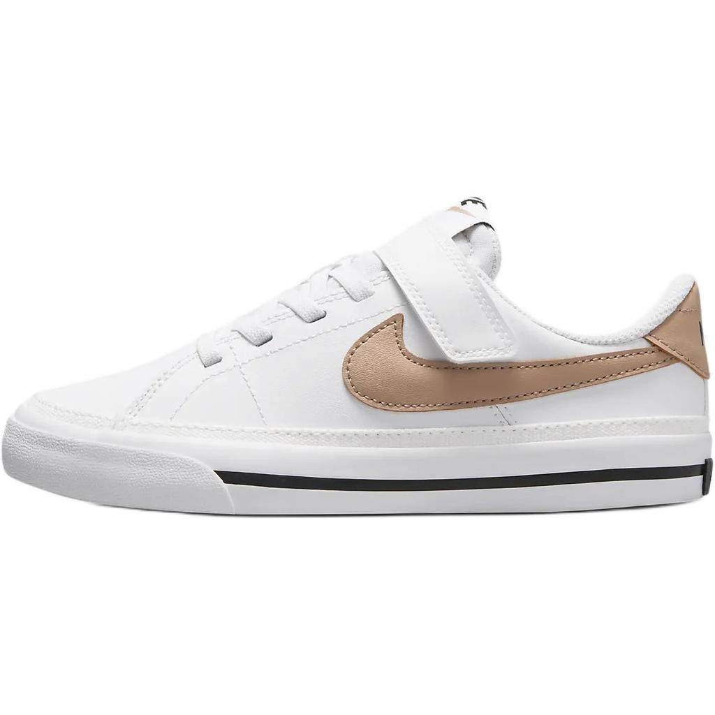 Nike Court Legacy Comfortable Slip Resistant Abrasion Resistant Low top Kids' Skateboarding Shoes White DA5381-126