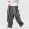 2025 Streetwear Men Wide Leg Pants Cotton Linen Casual Harem Pants Male Oversize Vintage Loose Men Joggers Trousers