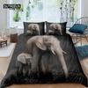 Предметы роскоши для дома 3D Постельное белье с африканским слоном Пододеяльник Наволочка Детский комплект постельного белья Размер Queen и King EU/US/AU/UK