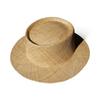 Japanese Retro Vacation Treasure Grass Woven Flat Top Small Brim Top Hat Women'S Summer Sunshade Sunscreen Travel Beach Versatile Straw Hat