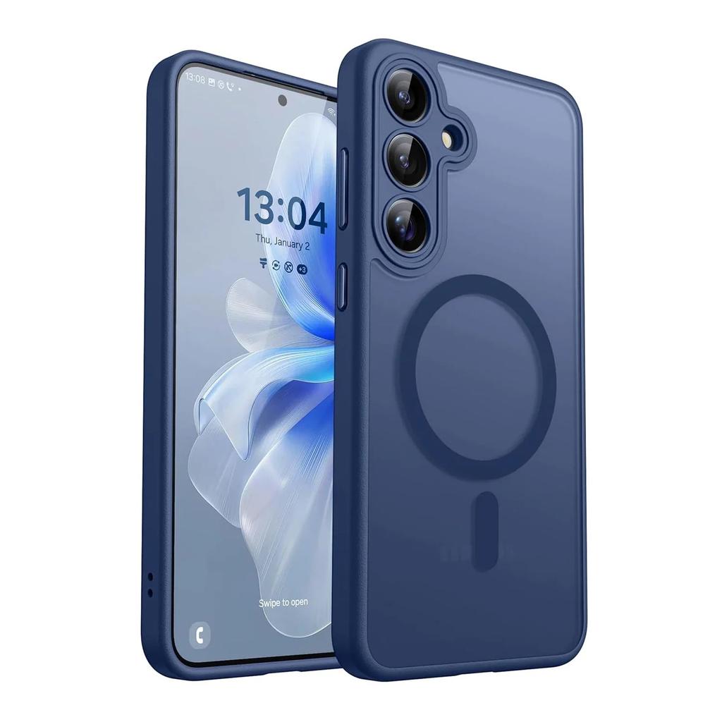 Роскошный матовый полупрозрачный магнитный чехол для беспроводной зарядки для Samsung Galaxy A16 A36 A26 A06 A55 A35 A25 A15 A05 5G Magsafe чехол