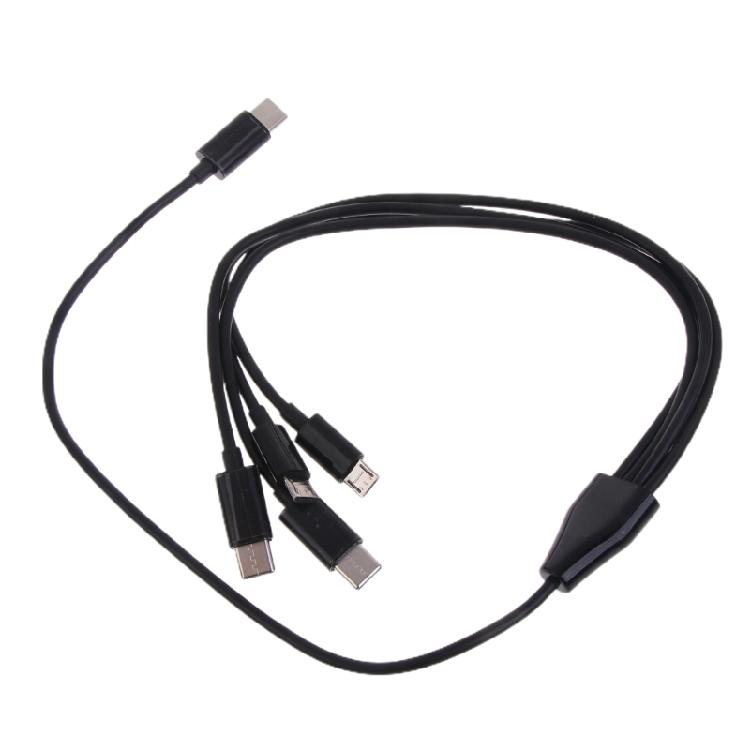 4-в-1 USB C к Multi Зарядному Кабелю USB C к Micro USB + Type C Универсальный