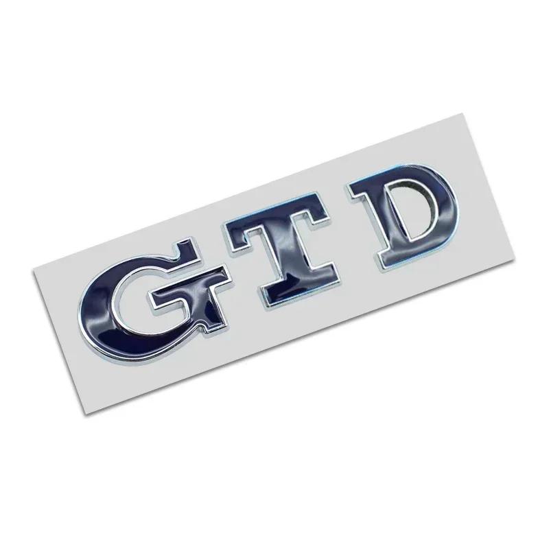 New GTD Emblem 3D Metal Car Sticker Tailgate Badge Sticker Decal For Volkswagen VW Polo Golf 5 6 7 Passat Scirocco GTD Acce ch2