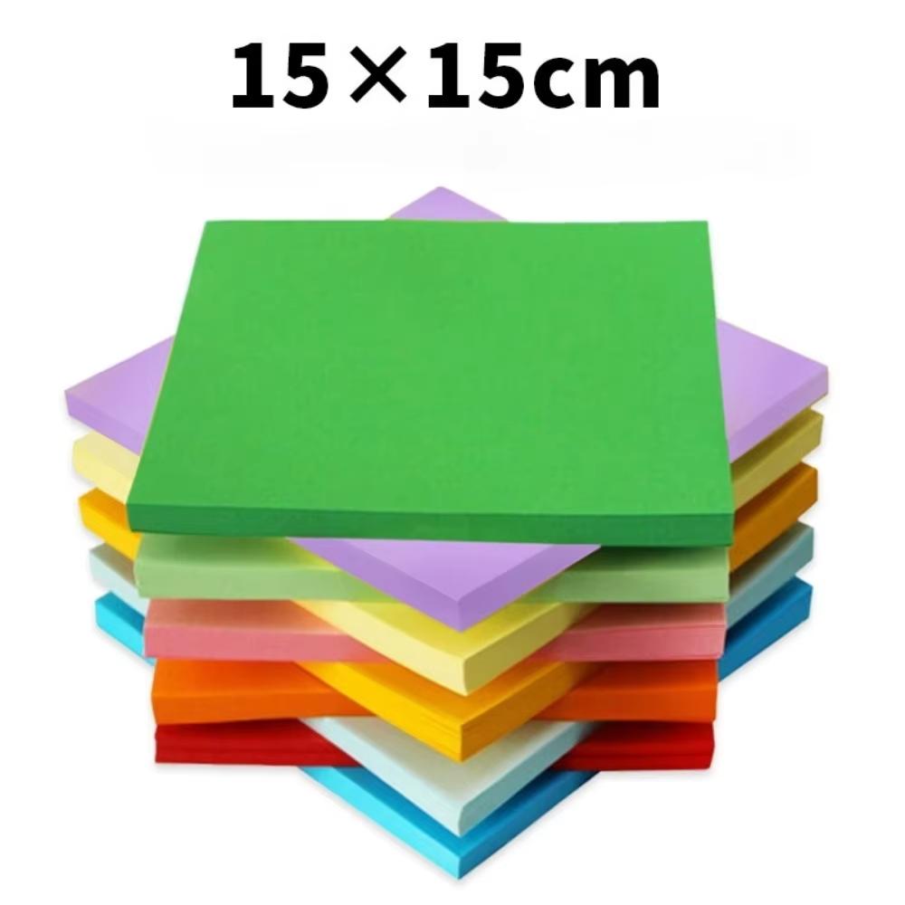 100 шт. Квадратная бумага для оригами Однотонная Двусторонняя Складная 20x20см Бумага с глазами 8мм Детское Ручное Творчество DIY Скрапбукинг Крафт
