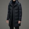 Men's Medium and Long New Warm and Middle-aged Hooded Winter Down Jacket
