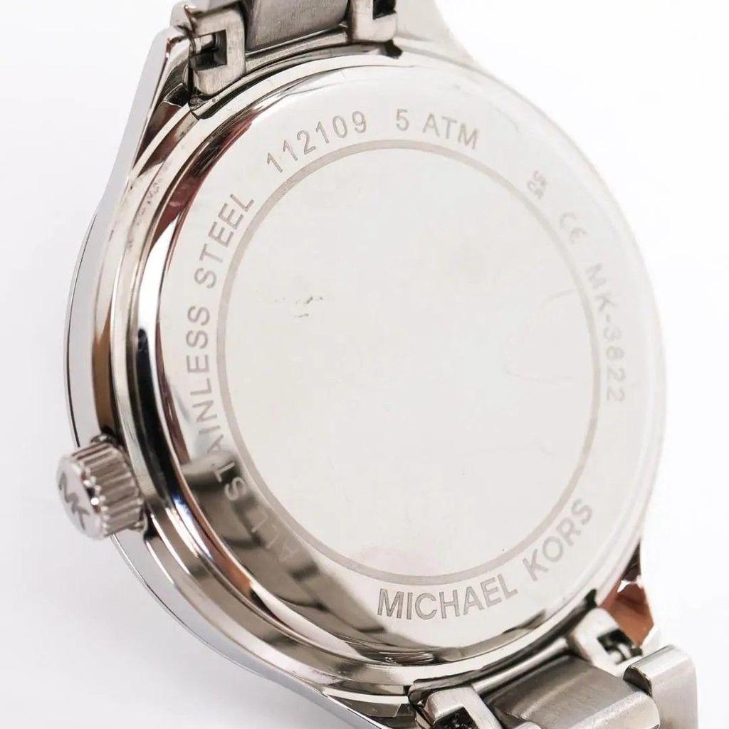 Б/У Рабочие Часы MICHAEL KORS Кристалл Серебристый Внешняя Коробка 3597