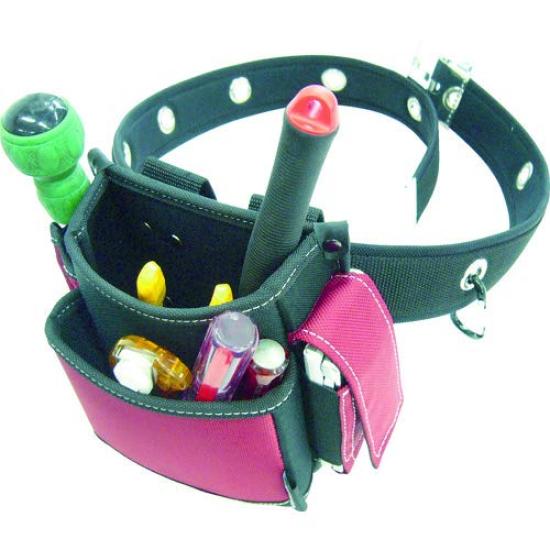 TRUSCO Red Waist Pouch with Cell Phone Holder TWP2-R Two-Tier