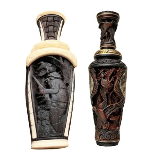 Ручной работы Охотничий манок на утку Свисток Портативный Легкий Деревянный с ручной резьбой Реалистичный звук Открытый Водоплавающая птица Ворона Птица Животное Манок Привлекающий