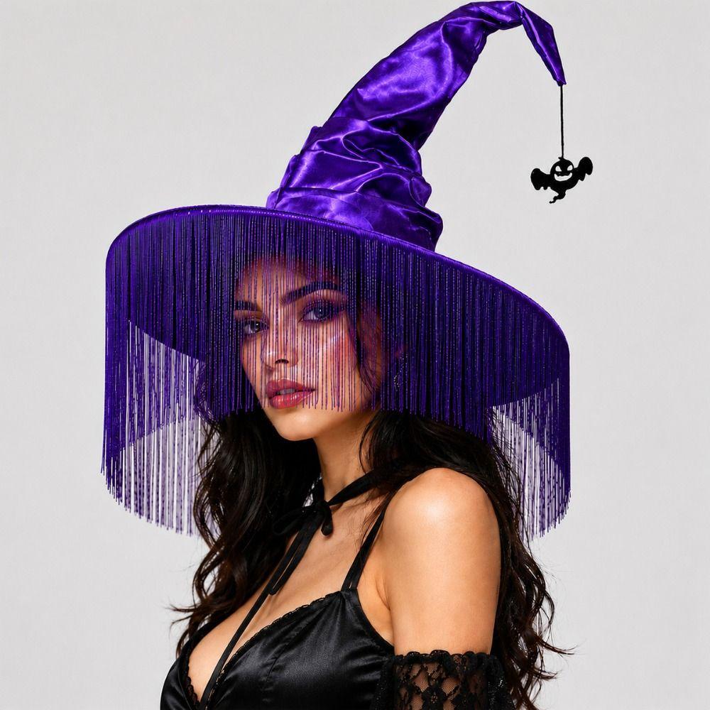 Tassel Cover Wizard Cap Gothic Cosplay Accessories Party Props Masquerade Cap Masquerade Ball
