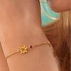 December Flower Bracelet Zircon Birthday Stone Pendant Bracelet Women'S Zodiac Flower Birthday Flower Color Retention