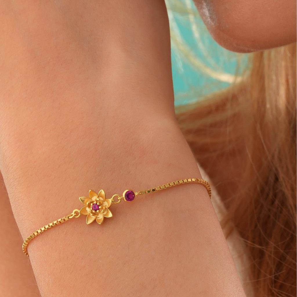 December Flower Bracelet Zircon Birthday Stone Pendant Bracelet Women'S Zodiac Flower Birthday Flower Color Retention