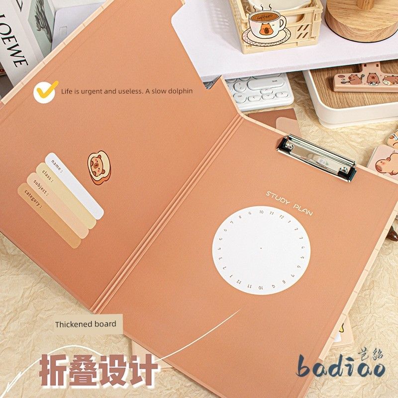 Paper Foldable Hard Base Plate Clip Capybara Vertical Version Test Paper