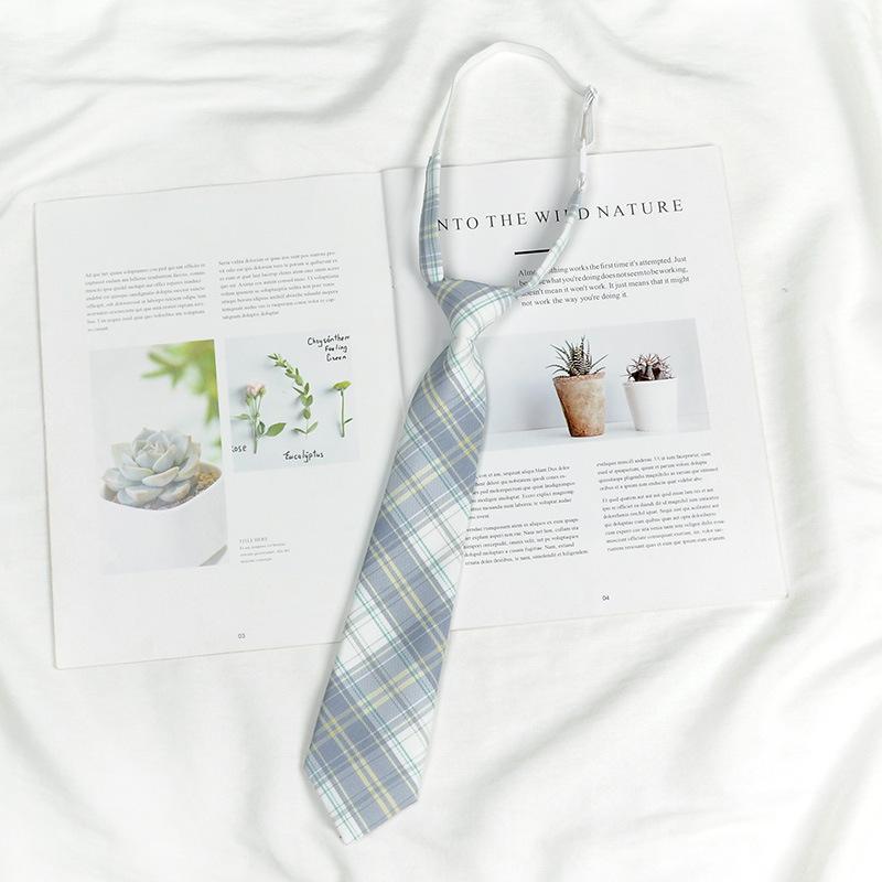 JK Bow Tie for Women, Japanese Uniform Shirt, College Style Student Plaid Tie, Men's Free Ribbon Accessories