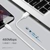 Acbands USB Type C Cable [Set of 2 / 0.25m+0.5m White] QC3.0 Compatible 3A Silicon Material Flexible Data Cable USB-A&USB-C Smooth and Soft Data Cable