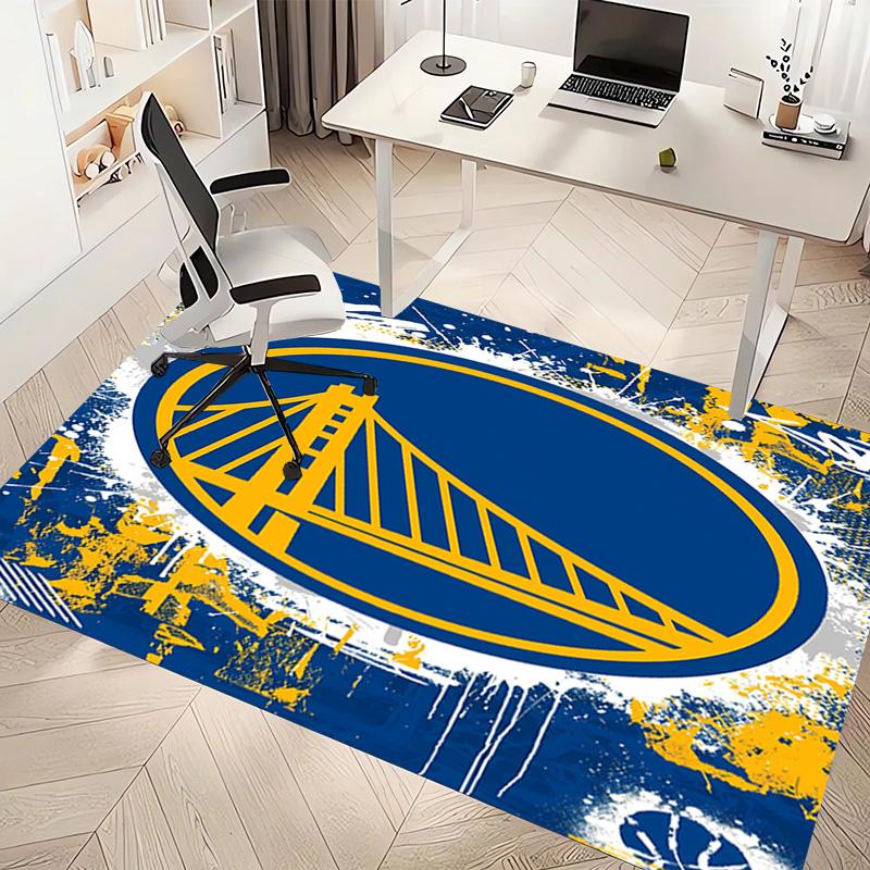 1pc Golden State Warriors logo Print Area Rug - Soft, Washable Non-Slip Indoor Mat, Living Room, Home Office Decorative Rug,Office Decorative