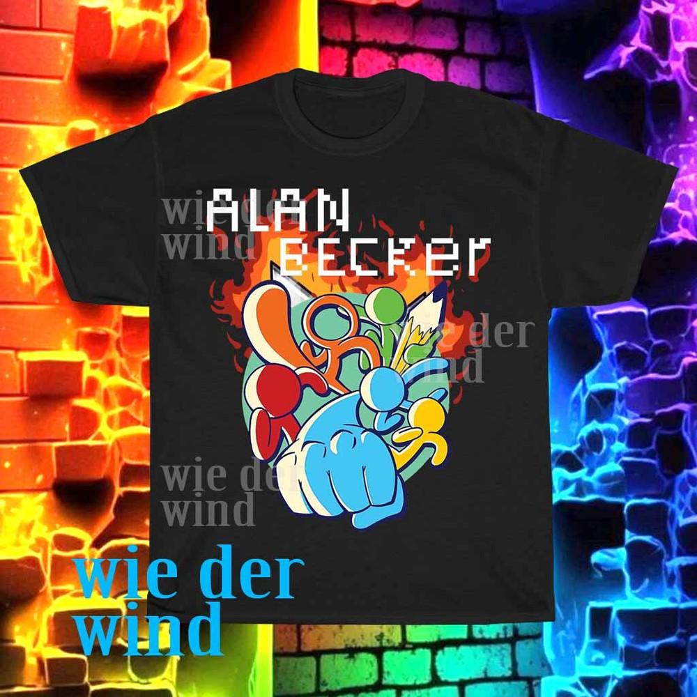 Новая мужская футболка с логотипом Alan Becker, смешной размер от S до 5XL