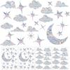 4 Sheets Anti Collision Window Clings, Rainbow Reflection Window Sticker to Prevent Bird Strikes Bird Alert Static Decals Window Strike Prevention