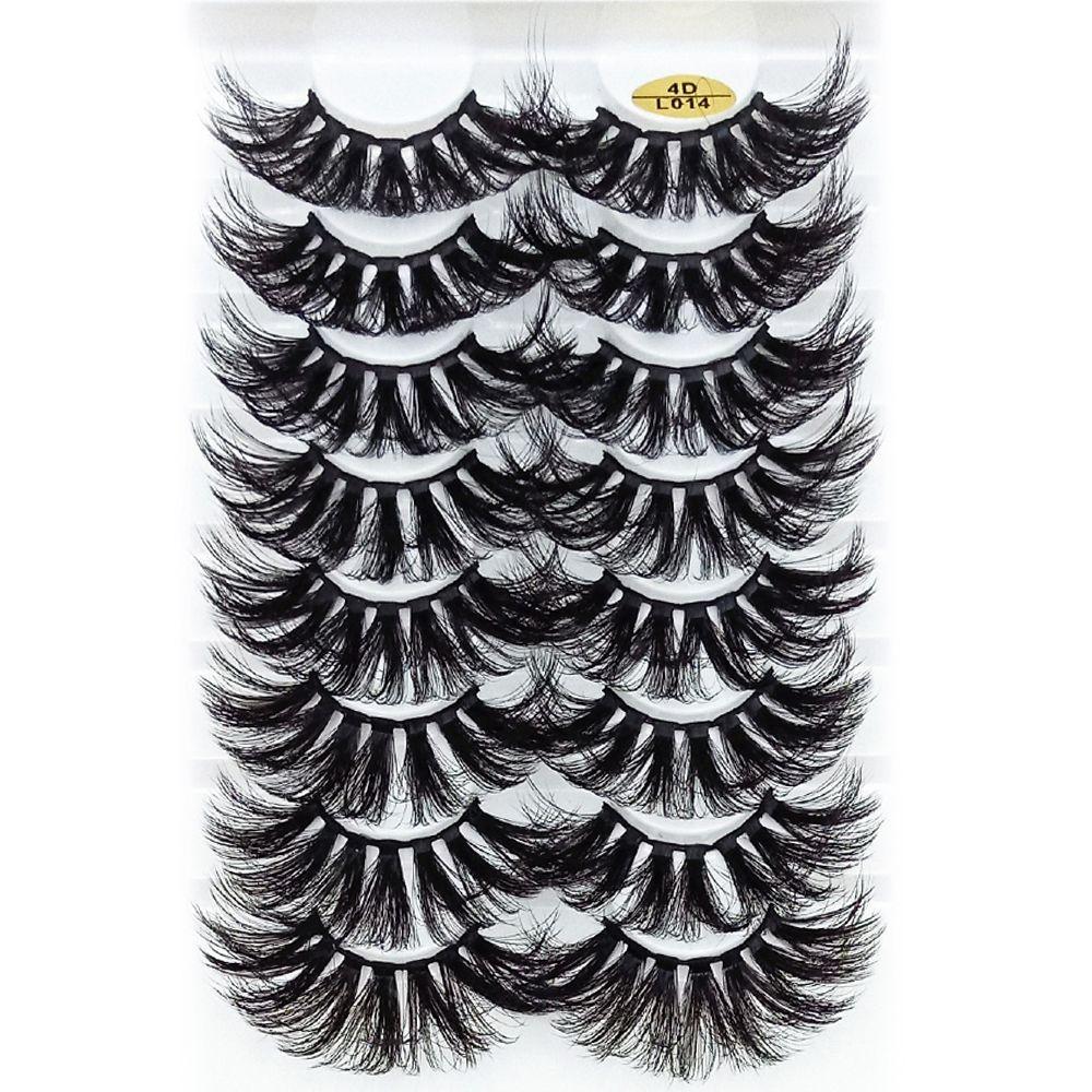 Effect Wispies Fluffy Full Volume Thick Eye Lash Extension False Eyelashes 25MM Lashes 4D Mink