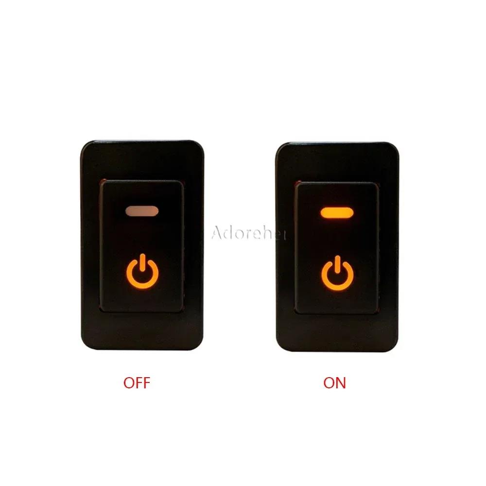 1PC Orange LED Light Modified Key Power On Off Front Fog Lamp DRL Mirror Switch Button With Wire For Nissan Patrol Y60 Paladin Switches4