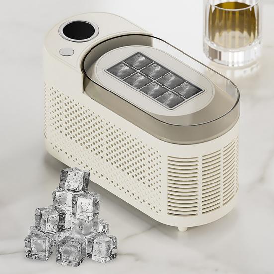 Desktop Ice Maker Machine Food-Grade Large Capacity Low Noise Compact Portable Design Automatic Ice Box Ice Cube Maker