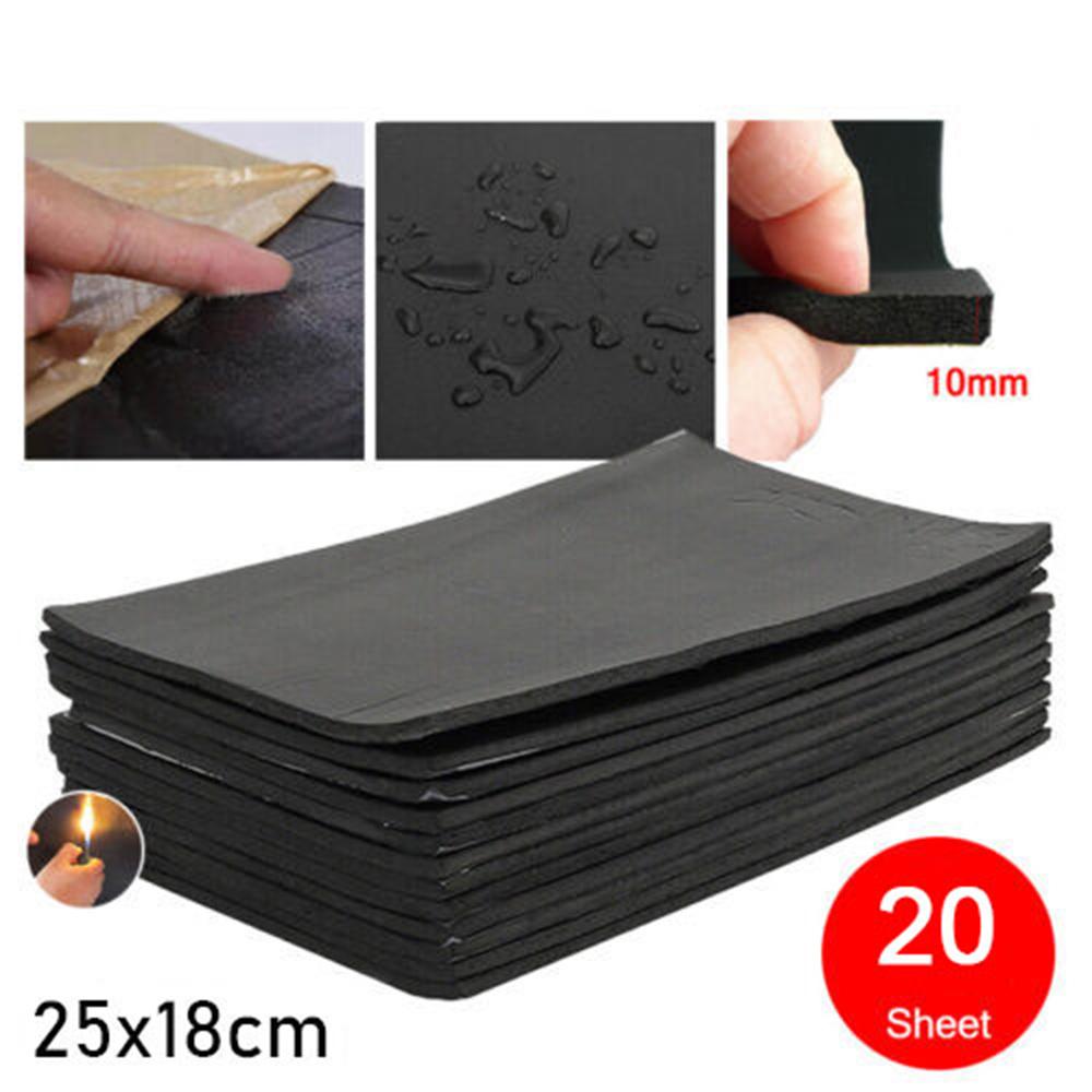 20 Sheets 5mm Sound Deadening Damping Mat Car Silent Compact Van Proofing Camper