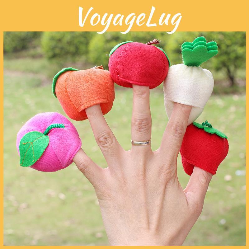 Набор плюшевых пальчиковых кукол Apple с набивкой из ПП хлопка для развивающей игры детей. Включает специальных персонажей