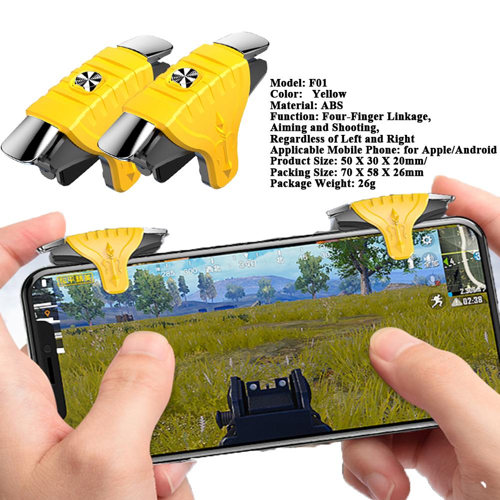 G21 Mobile Phone Game Trigger Gamepad Joystick 6-Finger Aim Shooting L1 R1 Key Button For Phone Android For PUBG Game Controller