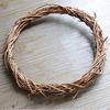 40cm Round Natural Rattan Ring Christmas Garland Hanging Ornament DIY Door Wall Wreath Wedding Decoration Home Xmas Party Decor