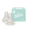 Betta Doctor Betta Baby Bottle Standard Replacement Nipples Set of 2 (Round Hole),