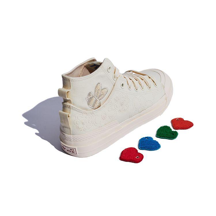 Melting Sadness x adidas Nizza High DL Bee With You - Кроссовки унисекс кремово-белые с оранжевым оттенком GZ2675