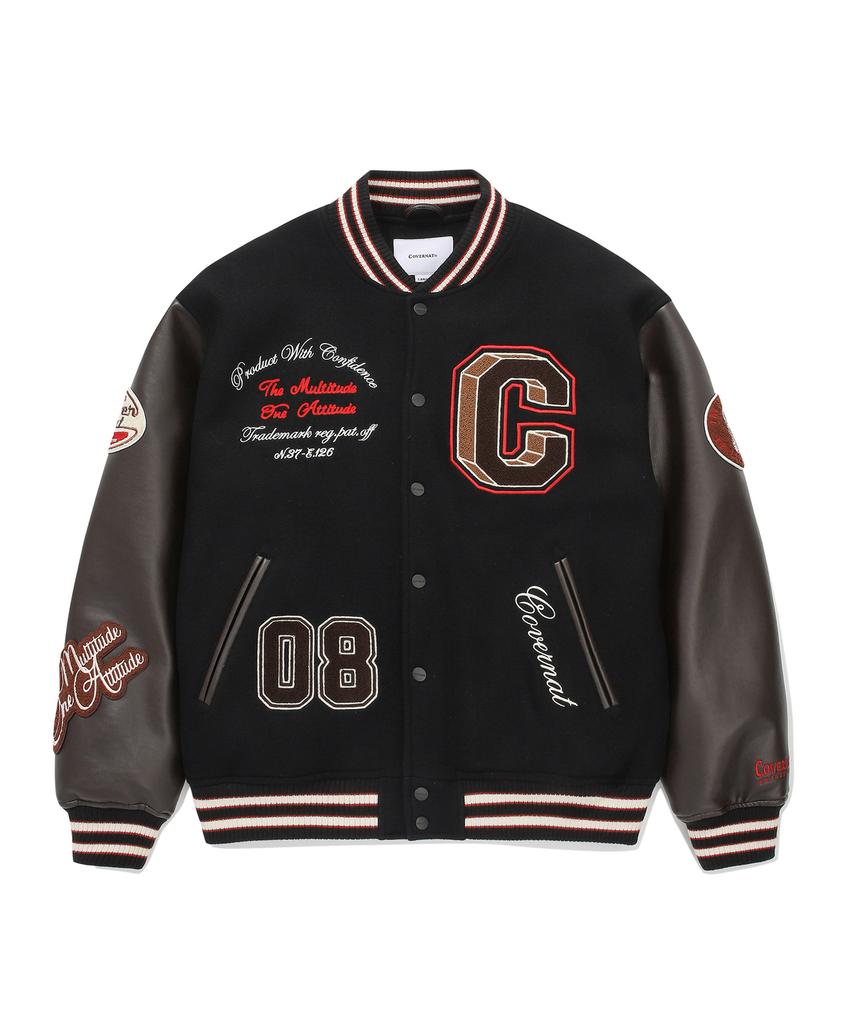 Covernat 24Fw College C Wool Varsity Black