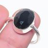 Black Spinel Gemstone 925 Sterling Silver Jewelry Ring Size 7.5