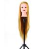 Голова манекена из синтетического волокна Парикмахерская Голова для обучения Косметология Голова куклы Блондин