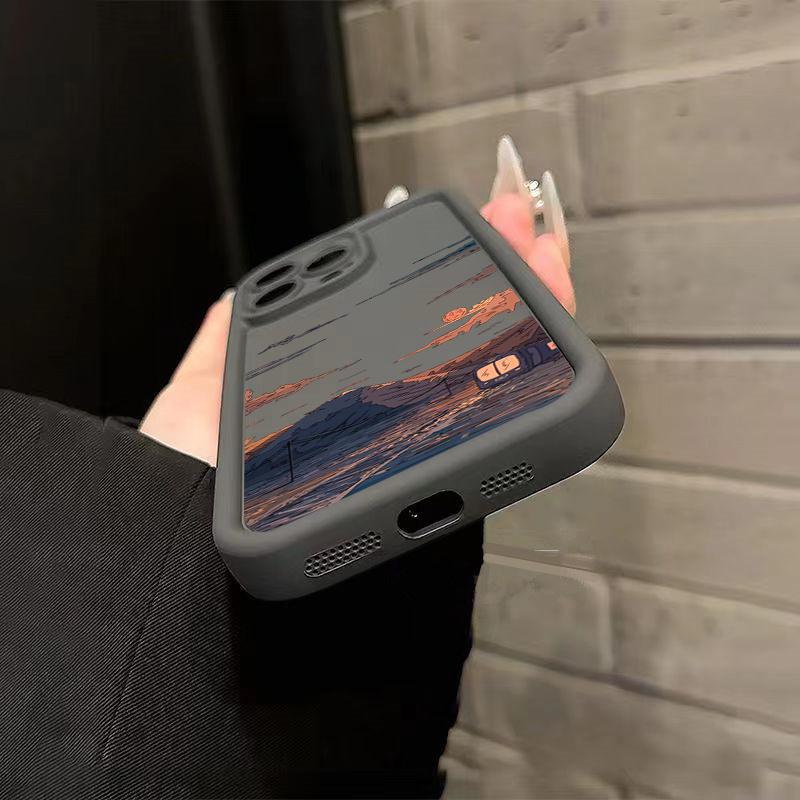 Закатный пик Персонализированный чехол для телефона iphone16pro Для iPhone 16 15 Pro Max 16E 14 13 12 11 16Plus Силиконовый мягкий чехол