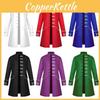 Renaissance Medieval Men Steampunk Jacket Gothic Retro Uniform Coat Windbreaker
