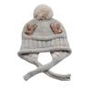 Cute antlers knitted hat children's winter velvet thickened cycling thermal ear protection hat Northeast ski hat wool hat