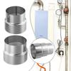 Stainless Steel Flue Exhaust Pipe Reducing Joint Chimney Adaptor Stove Pipe Universal Household Ventilation Multiple Sizes