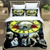 Rock Band Guns N' Roses  Comfortable Duvet Quilt Cover Pillowcase Bedding Set Children Bedroom Decoration Home Textile