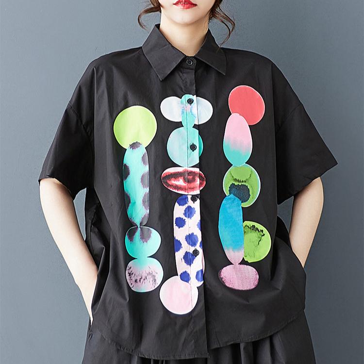 DIMANAF Plus Size Новая летняя стильная блузка белого цвета с коротким рукавом и принтом Повседневная рубашка Женская свободная рубашка с принтом