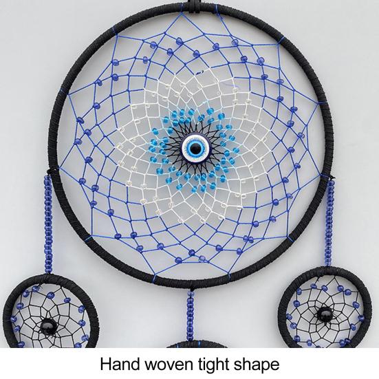 Ловец снов с перьями в виде дьявольского глаза для домашнего офиса, гостиной, спальни, настенное искусство, ручная работа